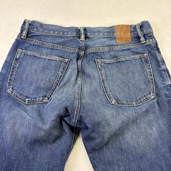 Gap 1969 Distressed Dark Wash Bootcut Jean Men's Size 30x29 - Picture 4 of 12
